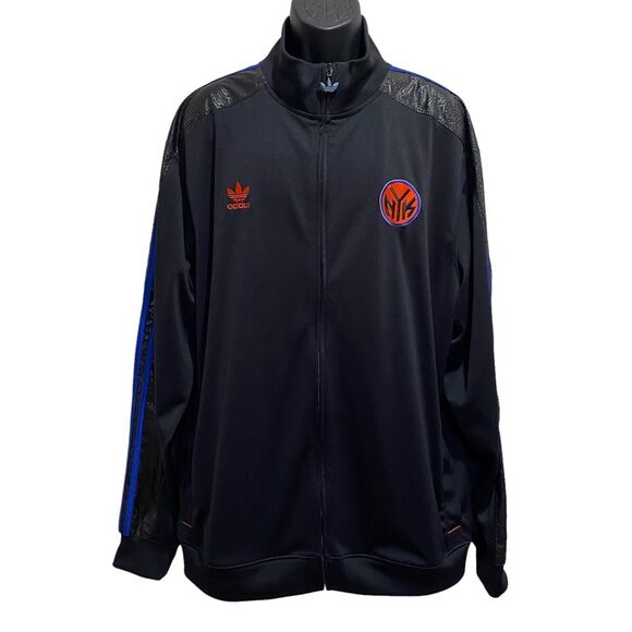 Adidas Limited Edition New York Knicks 3 Stripe Embellished Sleeves Jacket 2XL - Picture 2 of 13